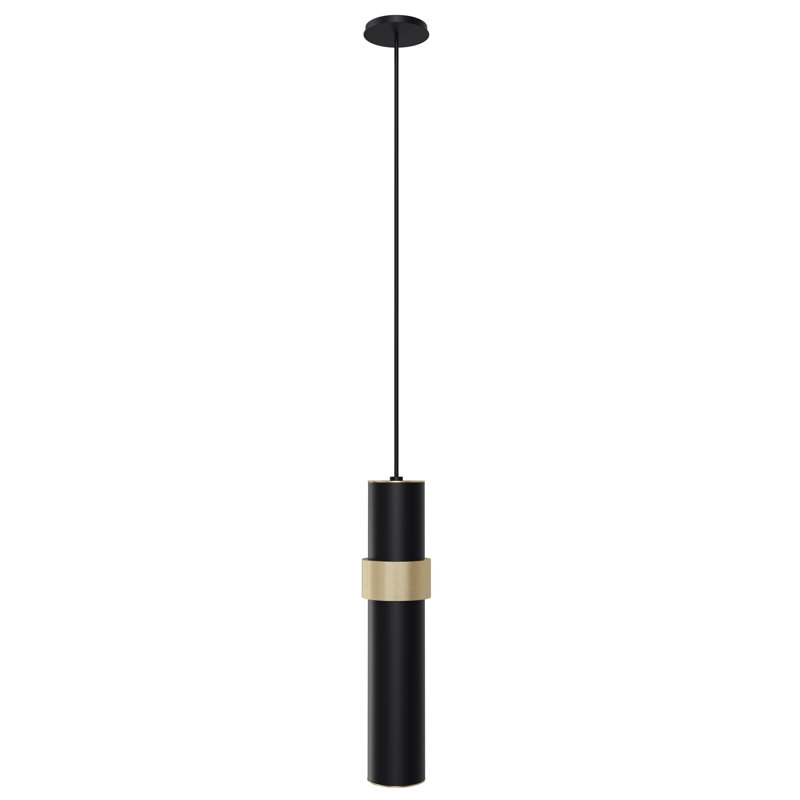 Luminaire suspendu cylindrique unique à 1 lumière