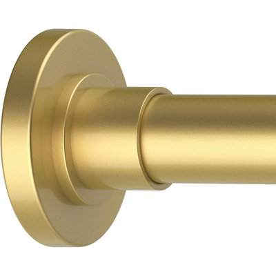 Brushed Nickel Shower Curtain Rods，Spring Tension Shower Rods For Bathroom, Adjustable, No Drilling, No Rust