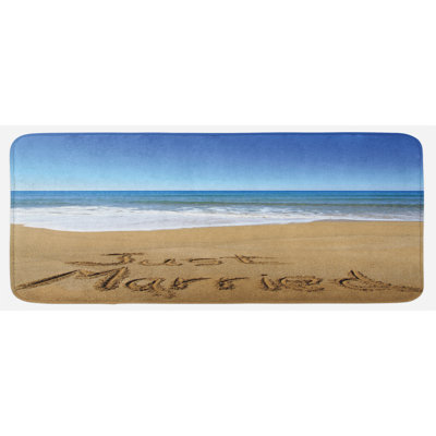 Coastal Solid Colour Polyester Kitchen Mat