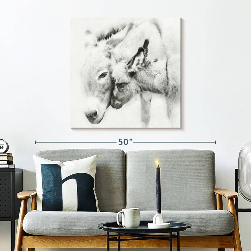Brampt Donkey Portrait III, 30" H x 30" W