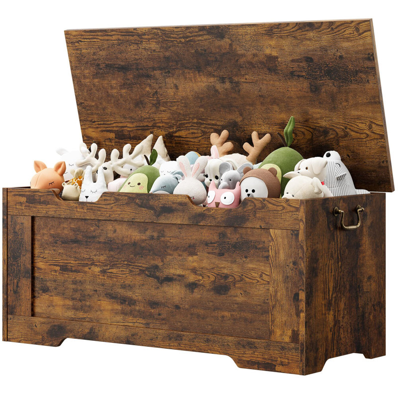 Banc de rangement en bois manufacturé Arelle