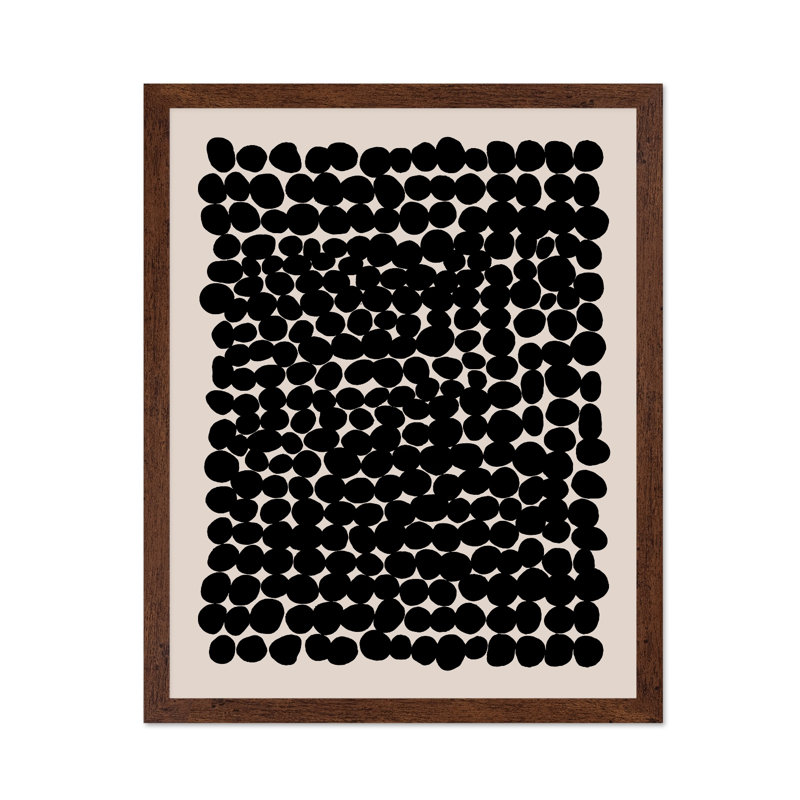 Galets noirs, Poster, 18"H x 24"W, Brown Framed