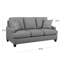 Canapé en tissu Baxter, gris-122099496-122099495-122099493