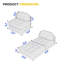 Canapé-lit pliant convertible simple 38 po Lozena-1020431278