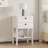 Modern White Nightstand, 17.3 x 29.5 x 17.3 Inches | 100% Melamine Coated Particle Board, Thickness: 0.7 Inches | Scandinavian Design, Durable & Stylish, Perfect for Bedroom Storage & Decor-479810734