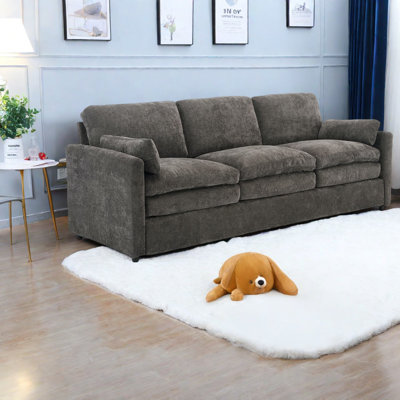 Spacious Chenille 3-seater Sofa, Modern Design, Ideal For Living Room