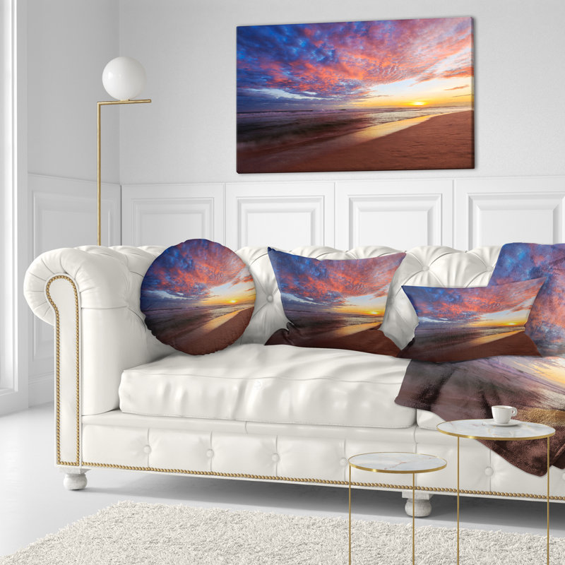 Coussin Seashore ColoClouds in Beach at Sunset