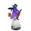 Décoration extérieure d'Halloween sorcière volante mauve et noire 11 pi