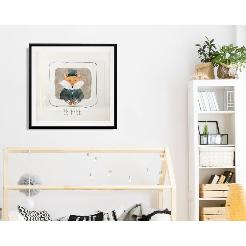 Simply Be Animals, 30.5" H x 30.5" W x 1.5" D, Black Plastic Framed