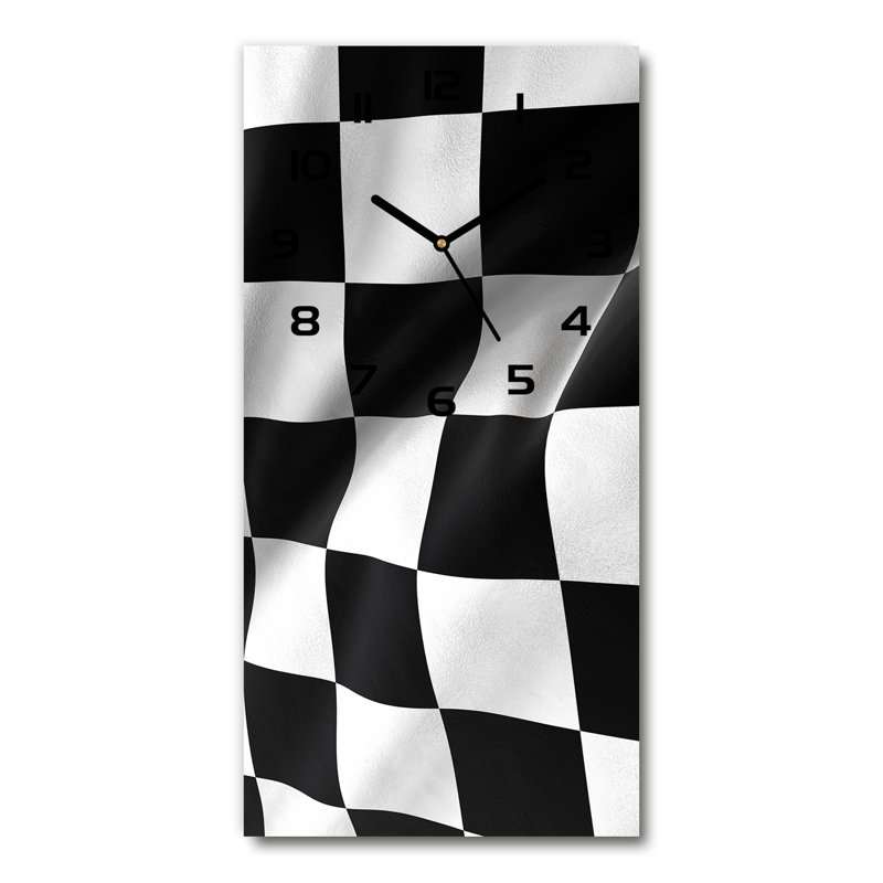 Iptisam Glass Wall Clock, Black