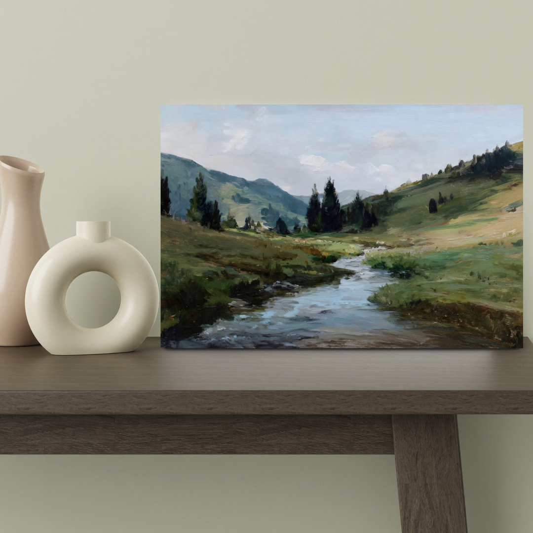 Little Creek In The Mountains Abstract Contemporary Wall Art Print