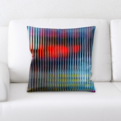 Striped Microsuede Throw Pillow