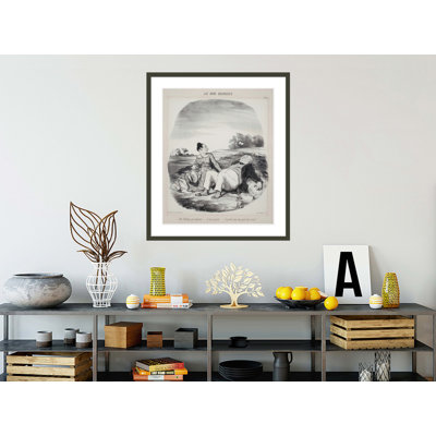 Les Bons Bourgeois: Ne l'effraye pas Eudoxie... by Honoré Daumier -Framed Giclee Print