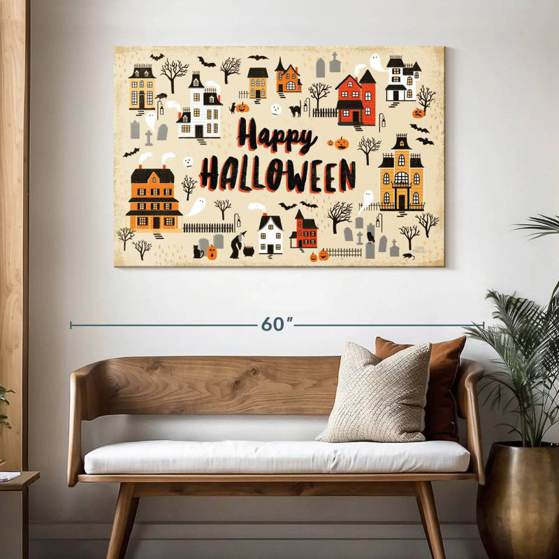 Spooky Village I, H 32 po x l 48 po