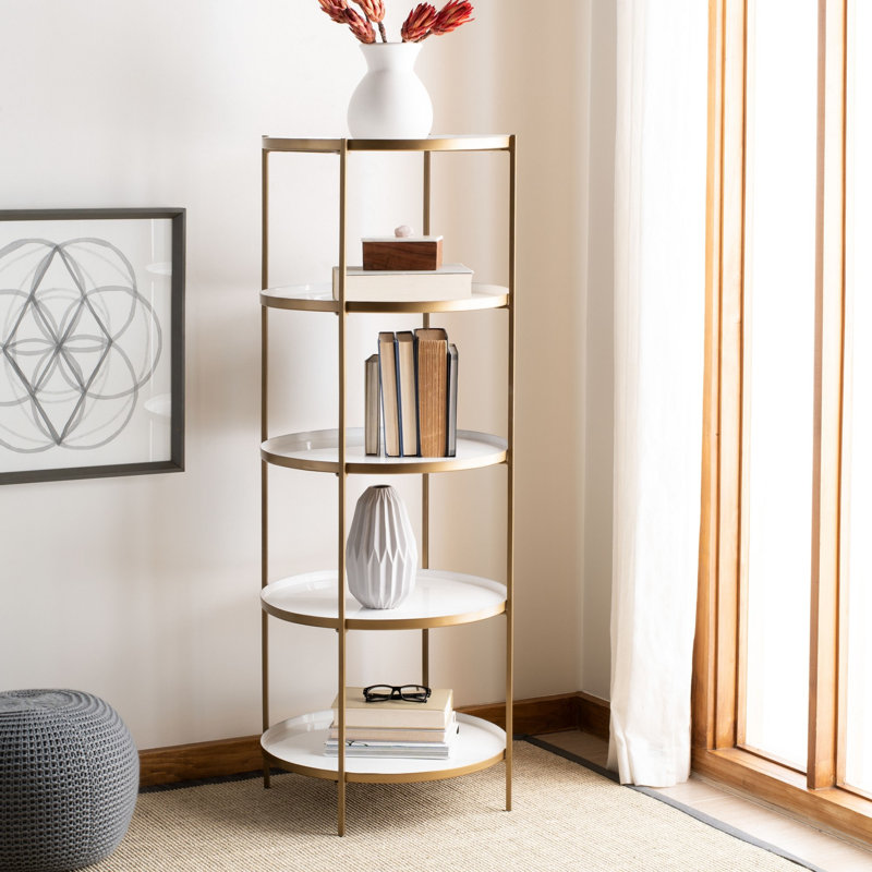 Enamel Etagere Bookcase, White