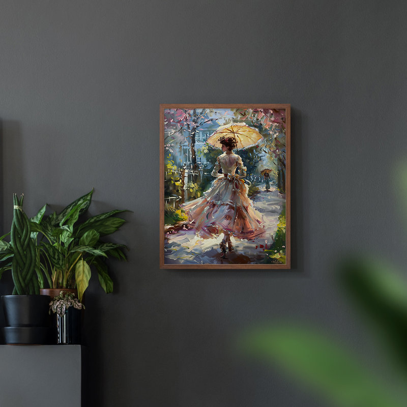 WOMEN-douzième - reproduction d'art encadrée - prêt à accrocher, H 20 po x l 8 po, Noyer