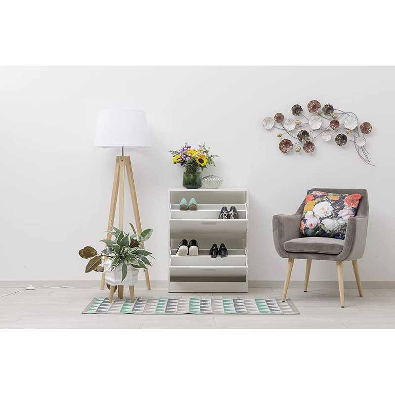 12 Pair Shoe Rack, White