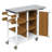 Foldable Outdoor Kitchen Cart with Lockable Wheels, Storage Cabinet and Towel Rack-1507099477