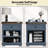 1 Drawer Sets Tray Nightstands with Storage and Built-in Charging Station for Bedroom,Living Room,Office-399507428