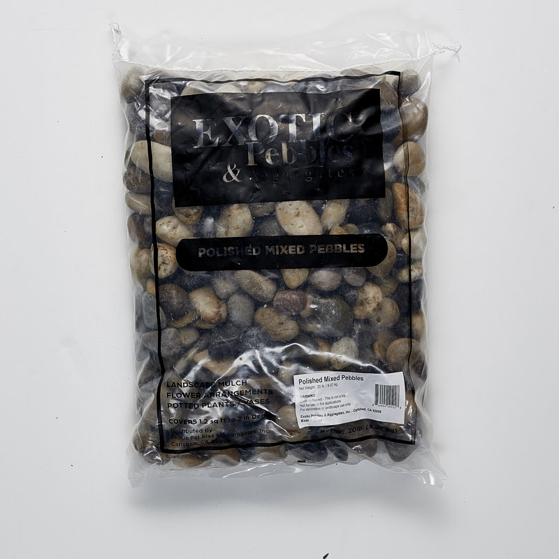 Pebbles poli, Brun foncé / beige / blanc cassé