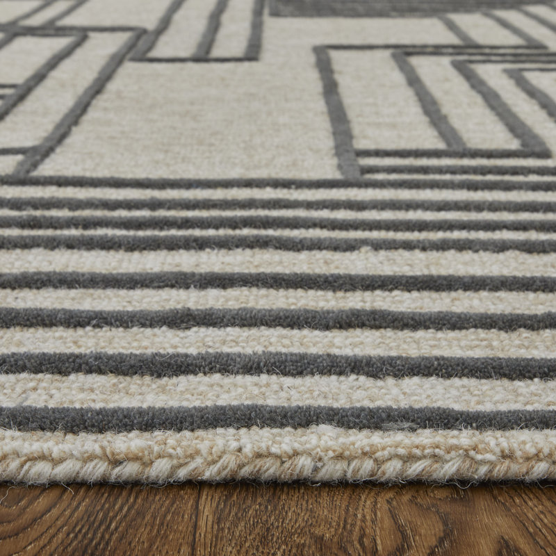 Gansett Modern Geometric, Tan/Brown Area Rug, Rectangle 2' x 3'