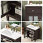 Meuble-lavabo de 30 pouces avec lavabo en céramique avec tablettes réglables et plateau réversible-1217900633