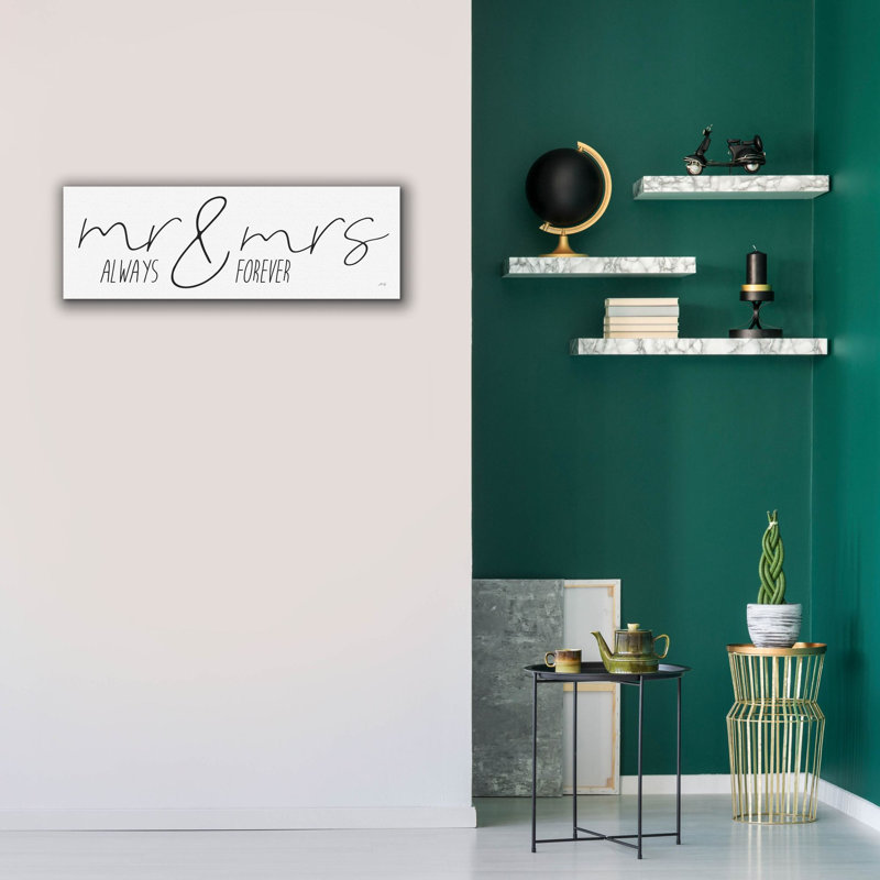 «Mr. «And & Always. Forever» par Marla Rae, art mural sur toile, H 12 po x l 36 po