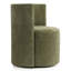 Chaises de salle à manger rembourrées avec roulettes cachées Modern Barrel-249305382