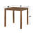 5 Piece Square Counter Height Dining Set With Slat Back Chair In Walnut