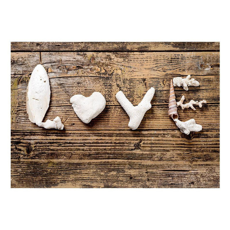 Murale déclaration d'amour sur bois Darias, L 82 po x l 118 po