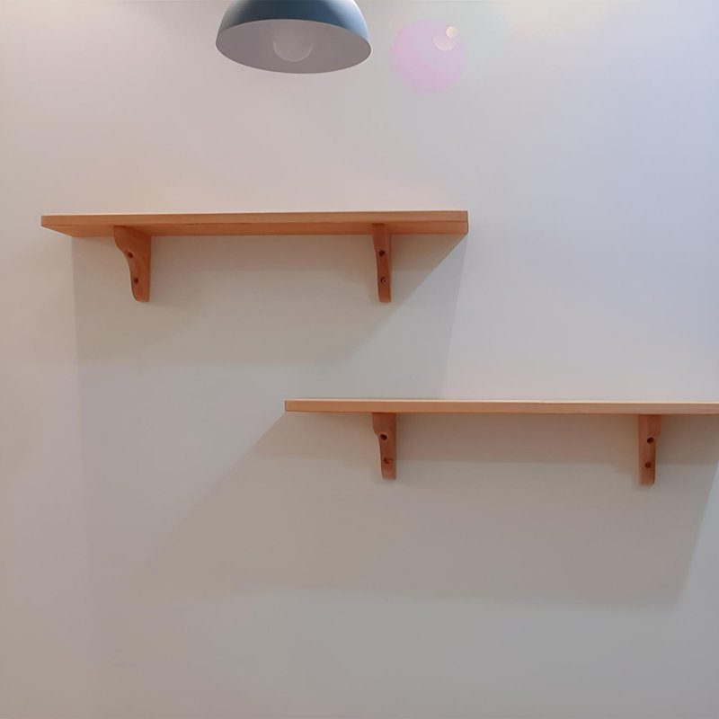 Tablette murale flottante en bois massif, H 6,29 po x l 39,37 po x P 5,9 po