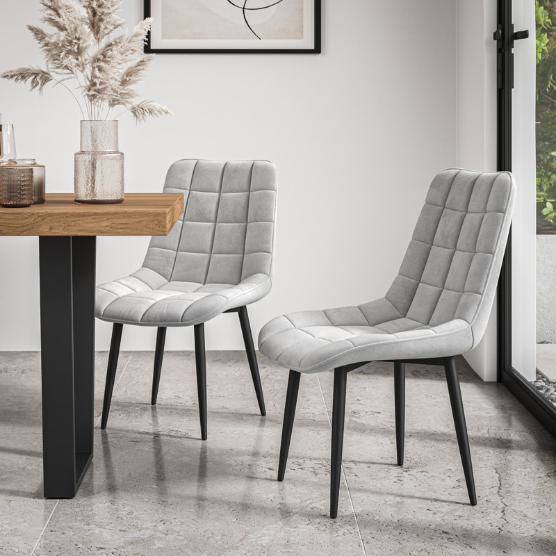 Darcus 4 - Person Dining Set, Black/Oak/Grey