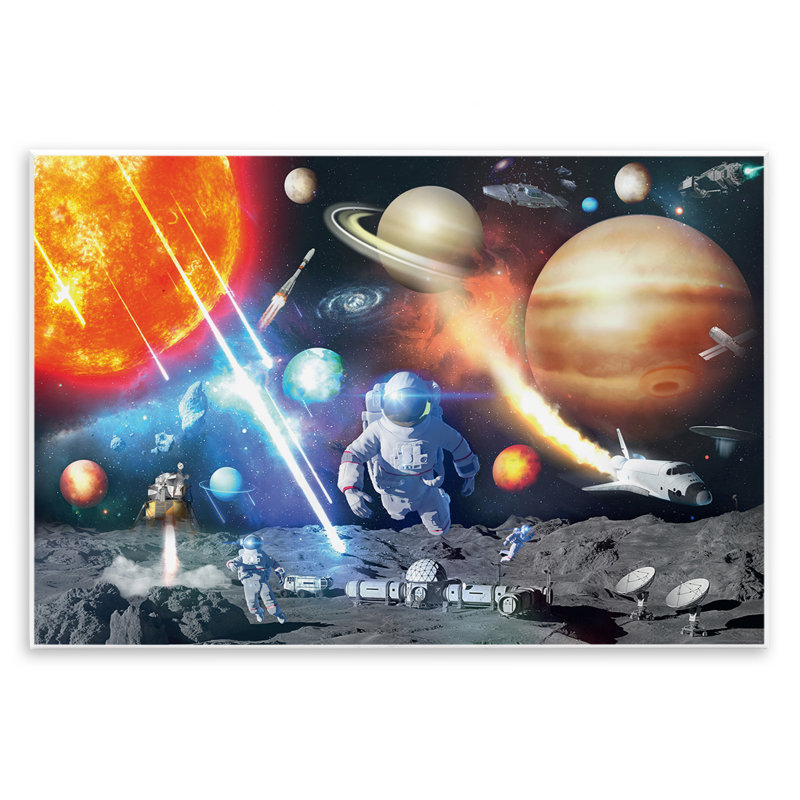 «Space & Astronauts Collage» par Reinders, H 13 po x l 19 po