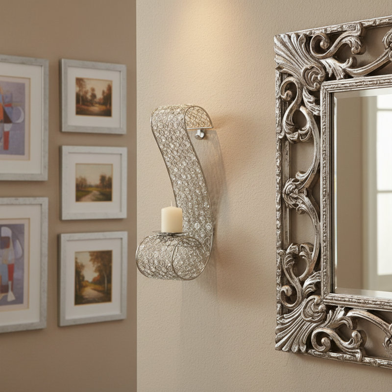 Applique murale Cristal Scroll