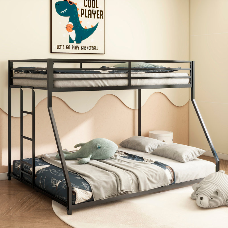 Lit superposé simple au-dessus de double Adam pour enfants et adultes, lit superposé simple au-dessus de double avec échelle et garde-corps