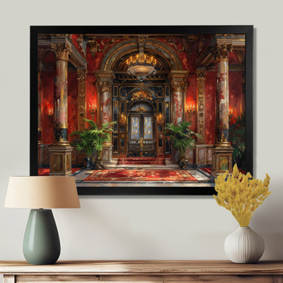 Red Gold historique Hotel Hall I - Art mural hôtels et loges