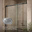 Elate Tall Sliding Shower Door, 75-1/2-In H X 44-1/4 - 47-5/8-In W, With Heavy 5/16-In Thick Crystal Clear Glass-1479485985