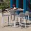 Argento 31.5" Powder Coated Aluminum Patio Bar Stool with Cushion-1993813907
