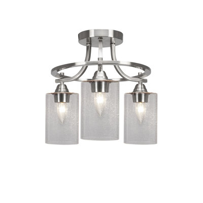 Plafonnier semi-encastré 3 lumières Ghayth