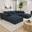 Canapé modulaire en tissu de velours côtelé en forme de U 118,2 po Ridge-1168486217