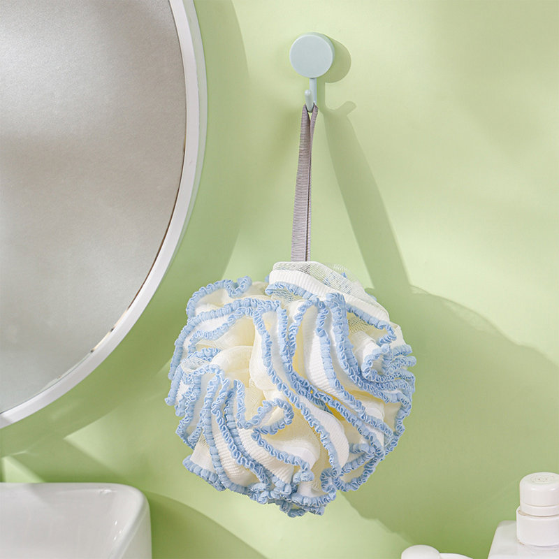 Baignoire à double couche avec rebords en dentelle et crochet avec plusieurs couleurs en option, Bleu
