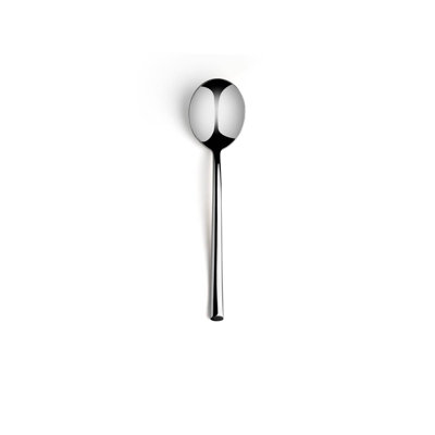 Cuillère à soupe en acier inoxydable Chelsea | 7,14 po, argent, ensemble de 12