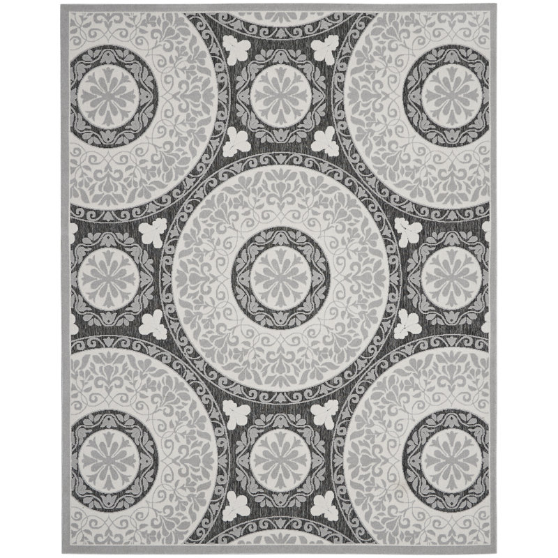 Tapis gris Romelia, Rectangle 8 pi 10 po x 11 pi 10 po
