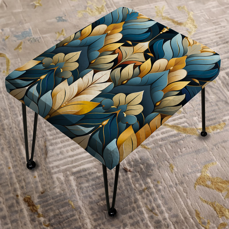 Motif à chevrons dorés et bleus Splendor