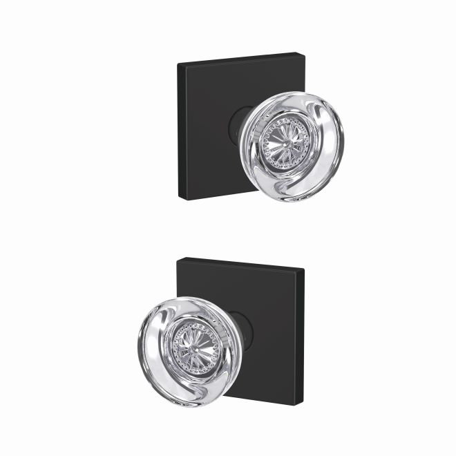 Custom Hobson Non-Turning Glass Knob with Collins Trim