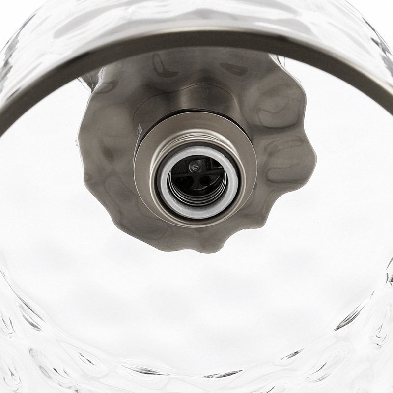 Plafonnier semi-encastré en verre Lonnetta, Argent