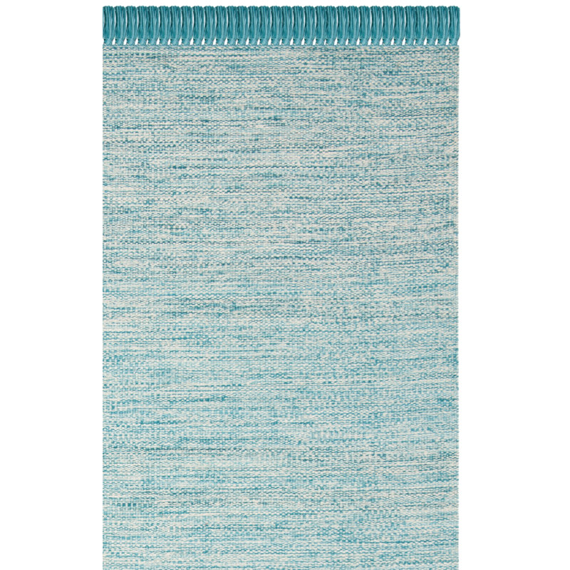 Waloo Hand Woven Cotton Chevron Rug, Rectangle 5' x 8'