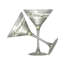 Étain 9 oz. Verre à martini