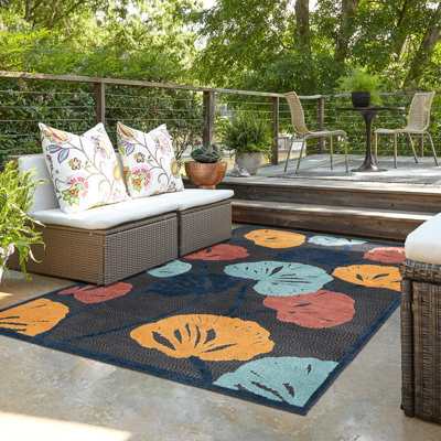 Tapis intérieur / extérieur gris anthracite Mashpee