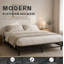 Structure de lit en fer plat 14 po avec housse Andrew, aucun sommier nécessaire-1773039101